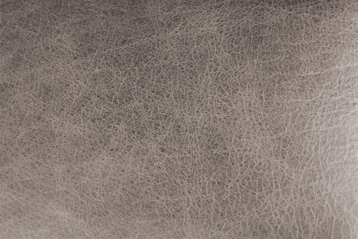 ECKSOFA BLOOM Hellgrau Leder - Hellgrau/Schwarz, Leder/Metall (276/177cm) - KAWOLA