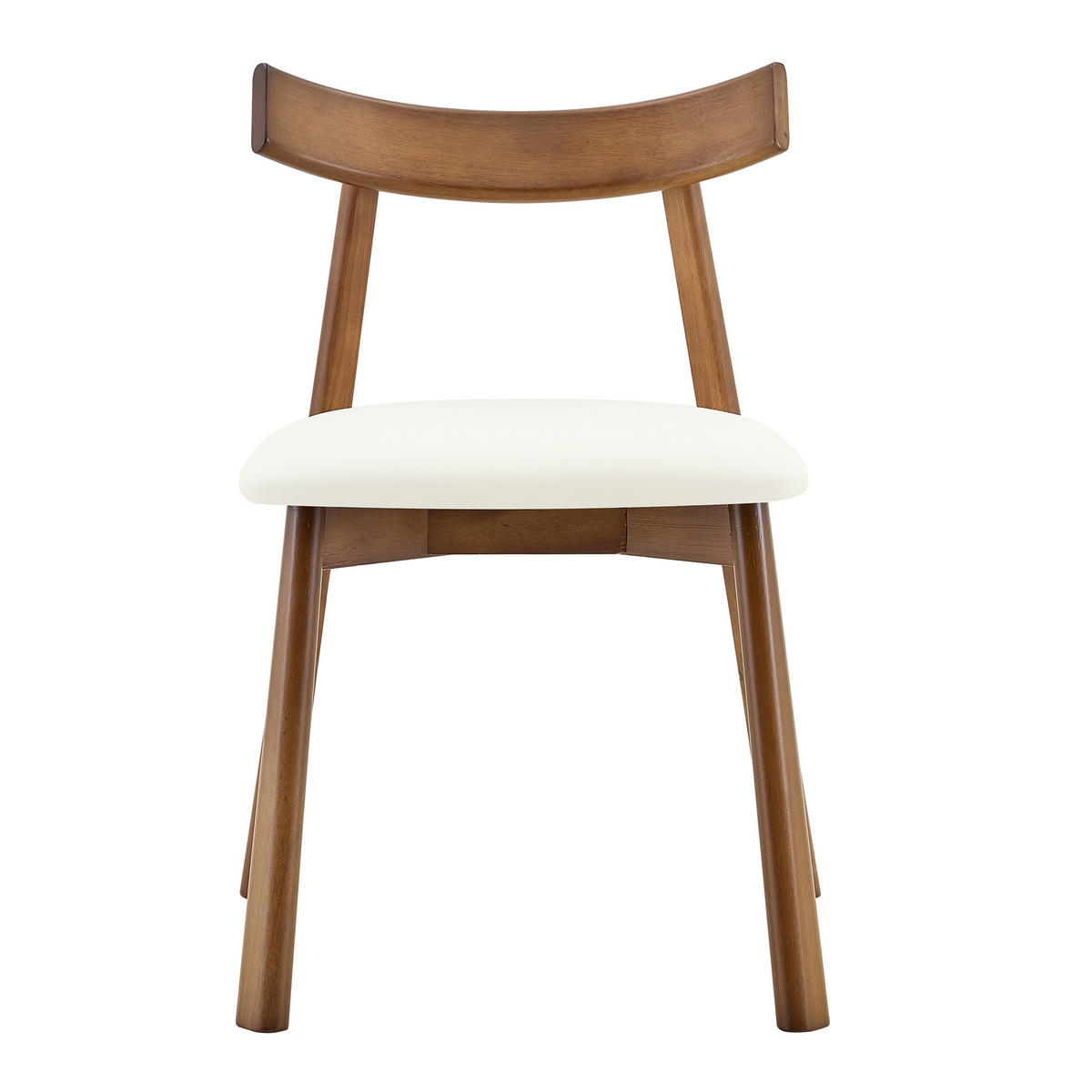 STUHL-SET DE-36709 2 Stück mit Holzgestell und gepolsterter Sitzfläche Weiß - Weiß, Holzwerkstoff (49/77.5/50cm) - ComfortXL