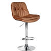 BARHOCKER Lederlook hellbraun - Hellbraun/Schwarz, Textil (46/92/54cm) - CLP