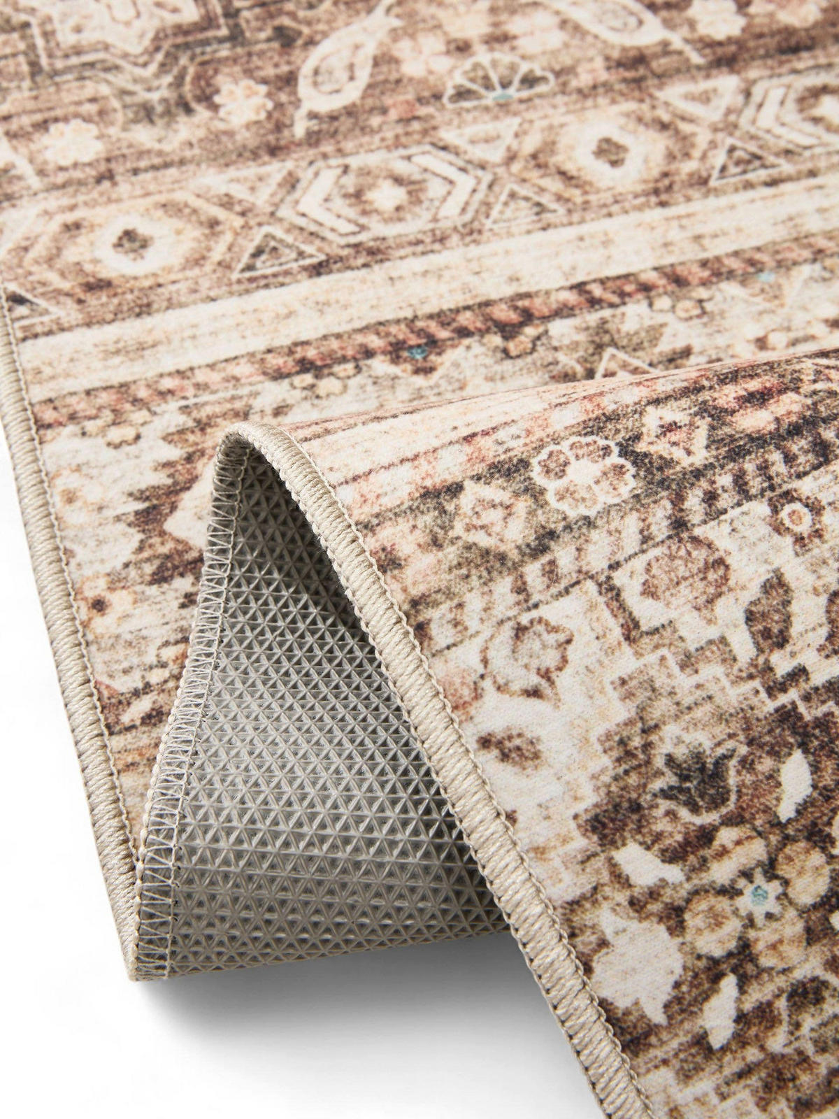 VINTAGE-TEPPICH George waschbar 140x200 cm - Braun, Kunststoff (140/200cm) - benuta
