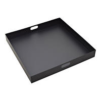 TABLETT Square Schwarz - Schwarz, Metall (60/7/60cm) - LOFT42