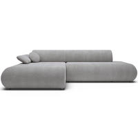 ECKSOFA Armone Grau Chenille - Schwarz/Grau, Kunststoff/Textil (286/173.5cm) - Selsey