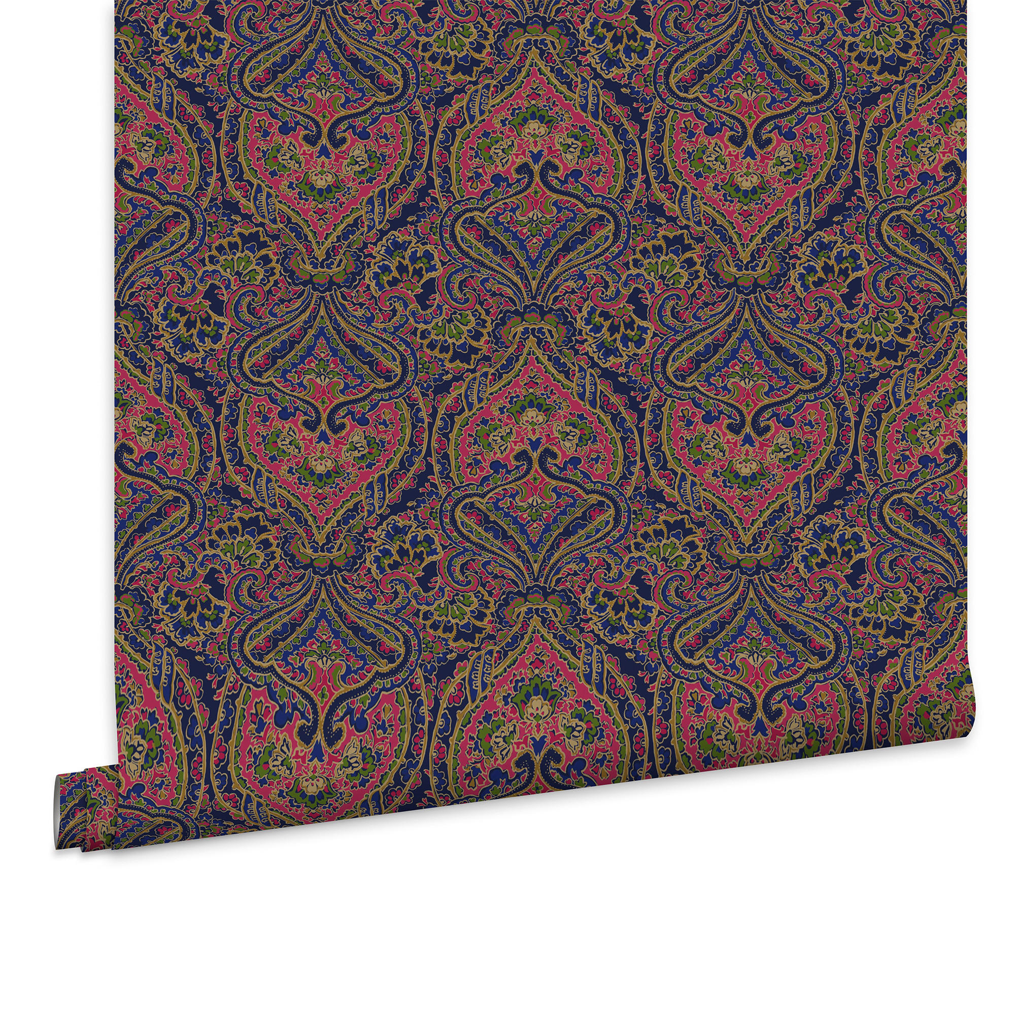 VLIESTAPETE opulentes Paisley-Muster 1000x52cm - Blau/Multicolor, Papier/Kunststoff (52/1000cm) - Joules