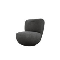 DREHSESSEL LUIS, Freistehend, Sitz drehbar 360°, 39x82x56 cm, ANTHRAZIT - Anthrazit, Holz/Textil (82/72/66cm) - DomoHome
