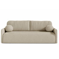 SCHLAFSOFA GLOV, Sofa mit Schlaffunktion und Bettkasten, Farbe: Beige, Bouclé-Stoff - Beige, Textil (206/95/87cm) - Sepro Meble