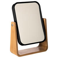 KOSMETIKSPIEGEL Natureo Black, Glas, Bambus, Kunststoff, Schwarz, 16 x 22 cm - Schwarz, Glas (5.8/21.8/16cm) - 5five Simply Smart