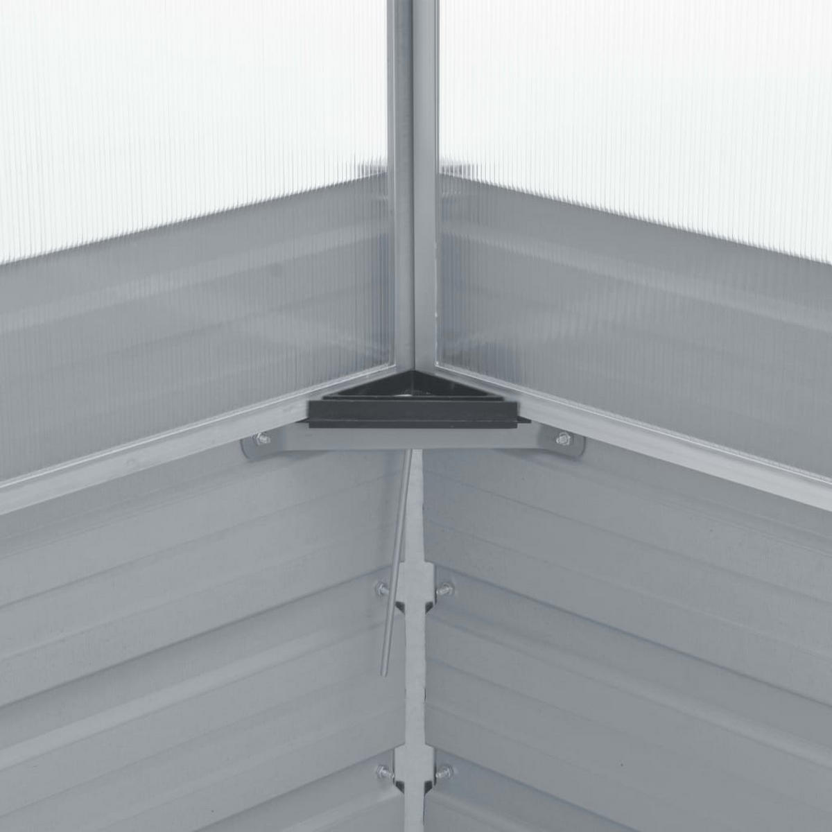 GARTEN Gewächshaus klein LINA grau | Stahl | HxBxT 85x100x100cm | Treibhaus Tomatenhaus - Grau, Metall (100/85/100cm) - DELUKE