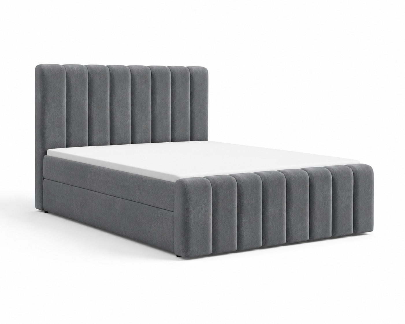 Royal24_Markt Boxbett Grau 180x200 cm