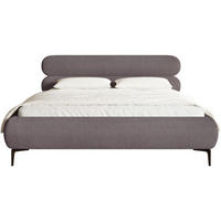 POLSTERBETT Roule Cord Braun 140x200 cm - Schwarz/Braun, Textil/Metall (140/200cm) - Selsey