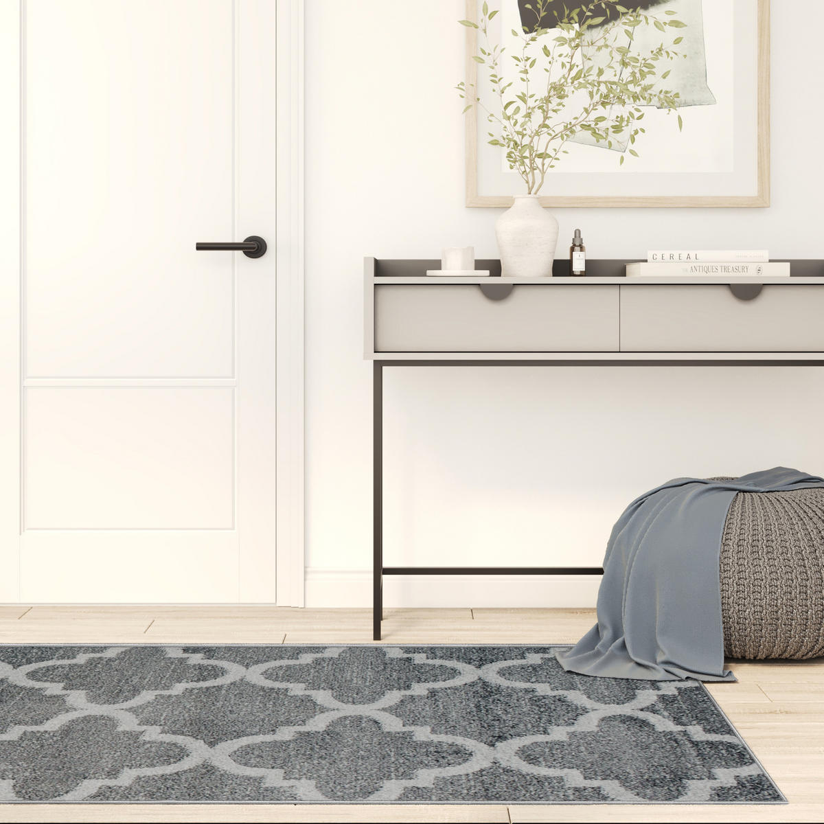 TEPPICHLÄUFER SARI dunkelgrau orientalisch 70/500 cm - Dunkelgrau, Textil (70/500cm) - Tapiso