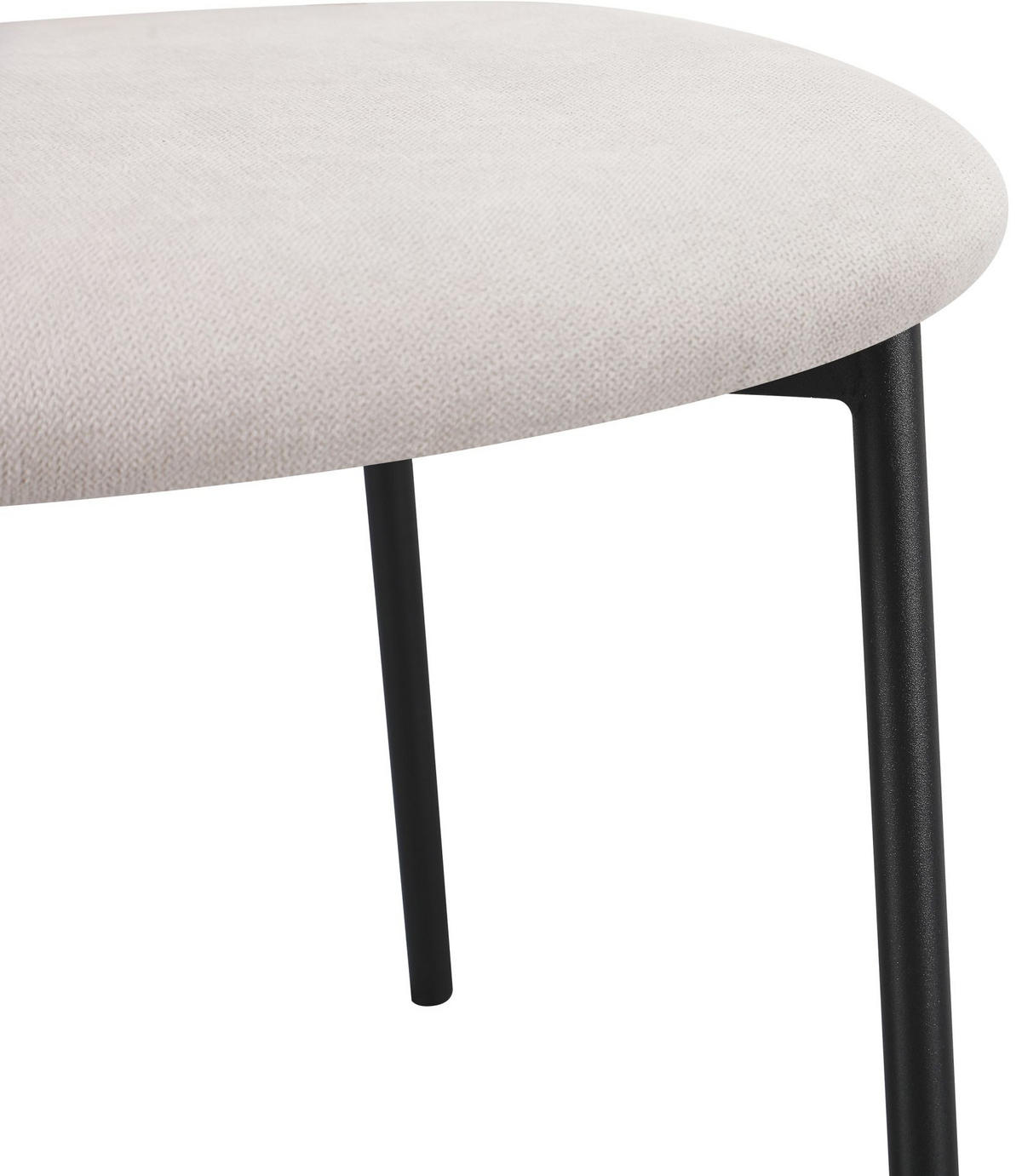 POLSTERSTUHL Broctalm Greige - Taupe/Schwarz, Textil/Metall (49/79/46cm) - Selsey