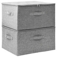 AUFBEWAHRUNGSBOXEN 2er set Stoff 43/34/23 Cm Grau - Grau, Textil (34/23/43cm) - vidaXL