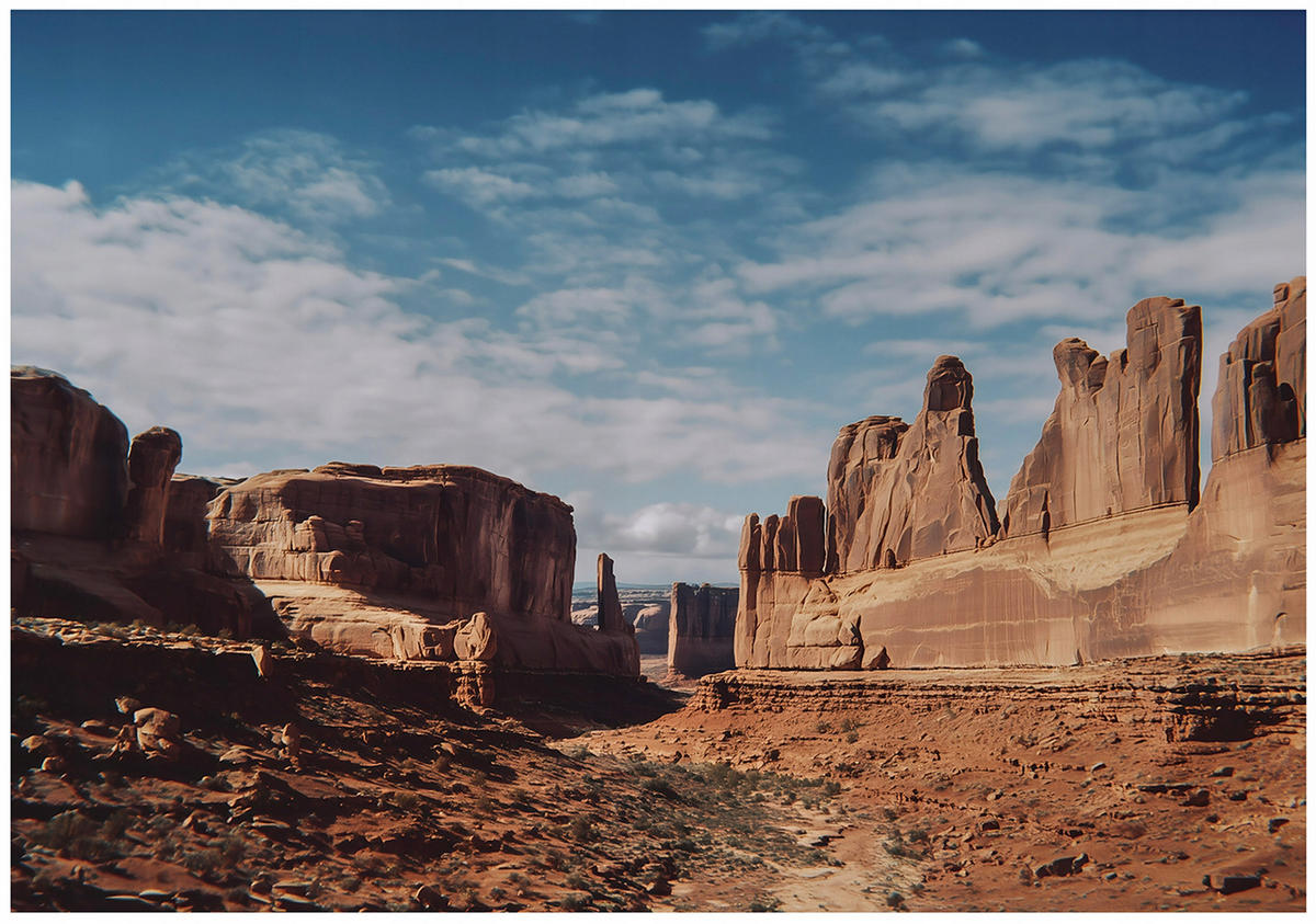 FOTOTAPETE Schlucht Natur Beige 200x140 cm - Multicolor, Papier (200/140cm) - Wallarena