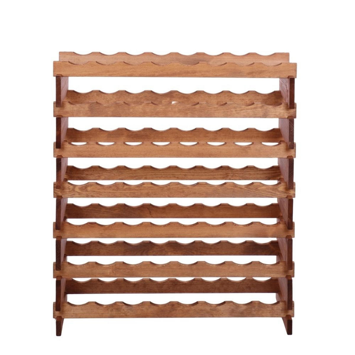 WEINREGAL VINOTECA FLEX PRO HxBxT 93x84x28cm 56 Flaschen auf 7 Ebenen Braun geölt - Braun, Holz (84/93/28cm) - PROREGAL