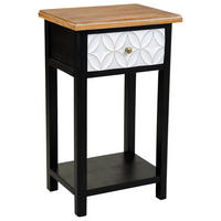 NACHTTISCH aus Holz, 48x35x82cm - Schwarz, Holz (48/82/35cm) - Wanderlust