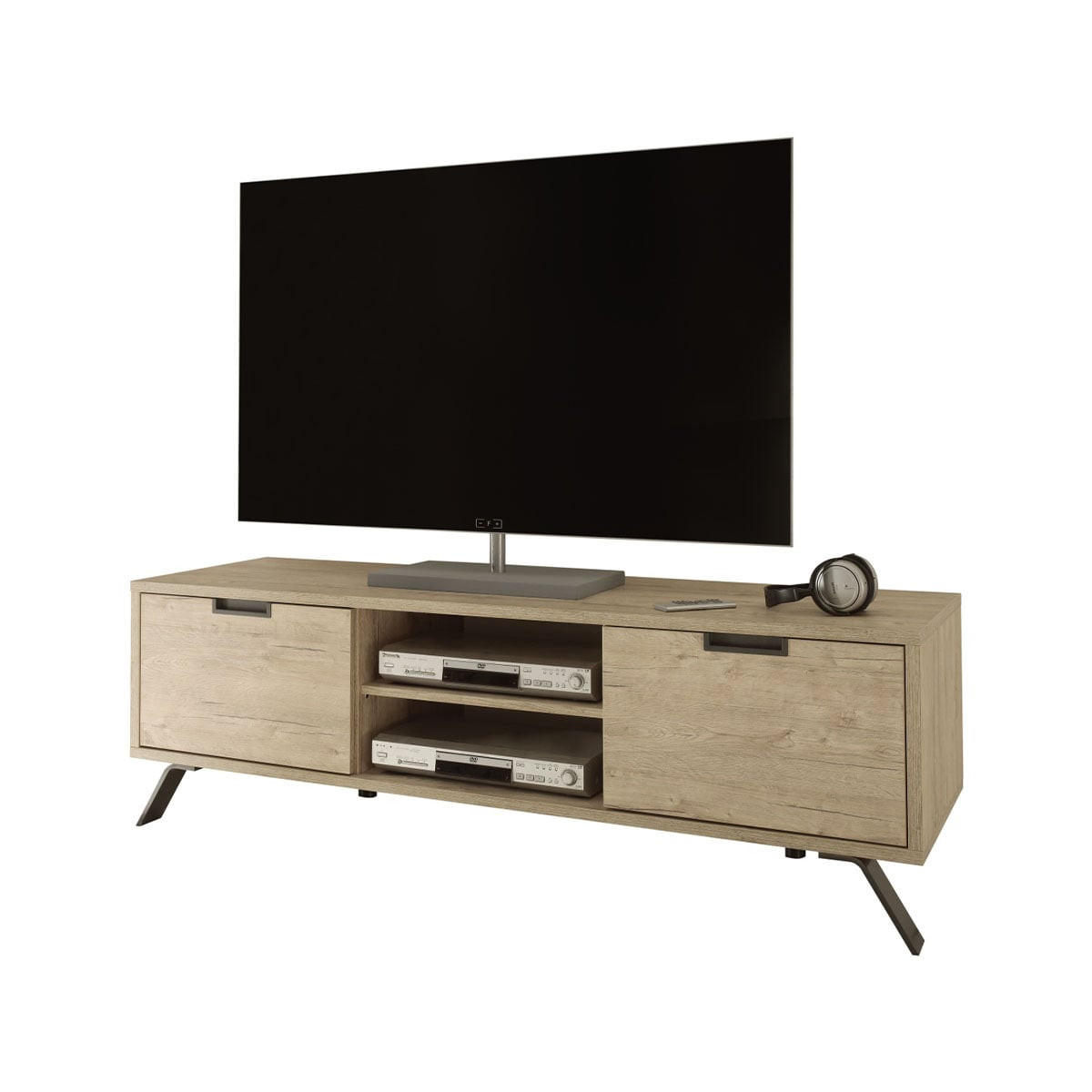 TV-MÖBEL mit 2 Türen L156 cm - Palma - Apfelbaumfarben, Holzwerkstoff (50/50.4/155.8cm) - Calicosy