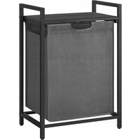 WÄSCHEKORB Grau 42x30 cm Einfache Kammer - Grau, Metall (50/72/33cm)
