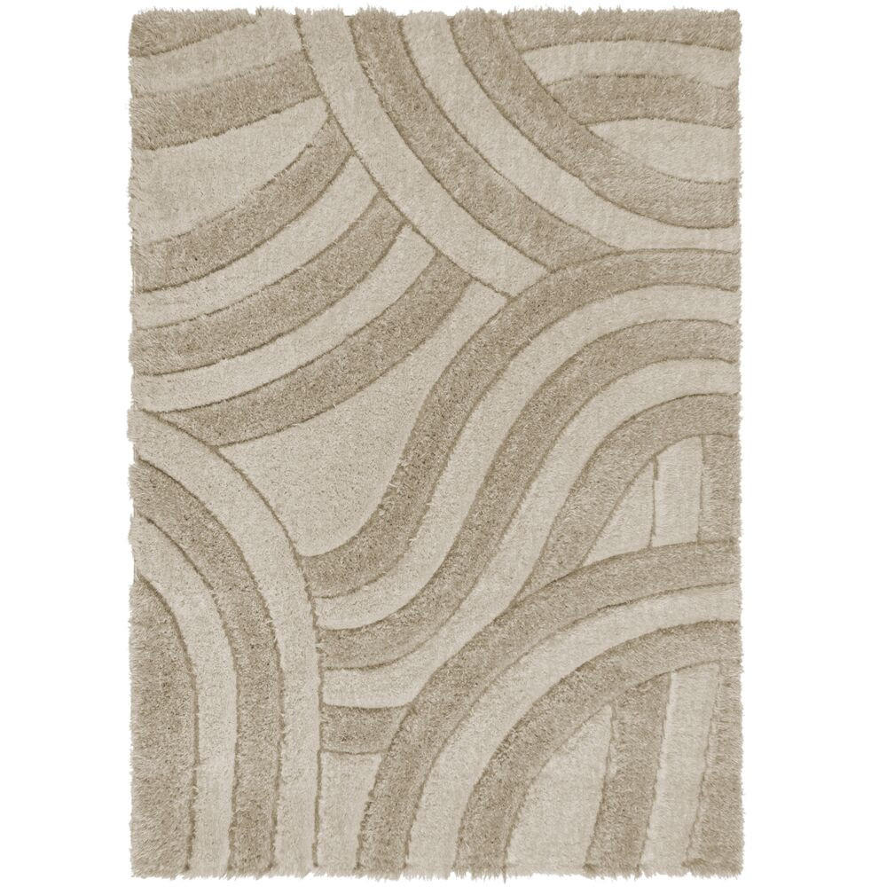 TEPPICH Hochflor Carved-Design, strukturiert NADD, Naturfarben 200x290 cm - Beige, Textil (200/290cm) - KADIMA DESIGN
