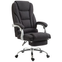 CHEFSESSEL Stoff schwarz - Chromfarben/Schwarz, Textil/Metall (68/118/64cm) - CLP