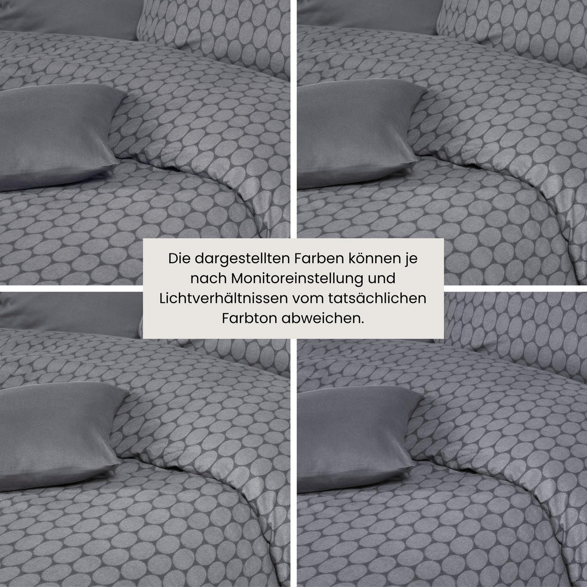 BETTWÄSCHESET Drops - Feinbiber - 2-teilig - 135x200 cm - Grau - Grau, Textil (135/200cm) - SCHIESSER