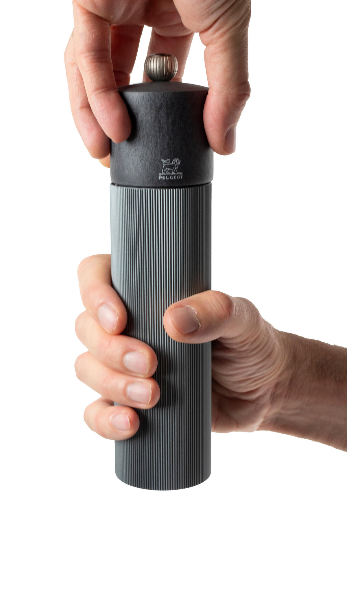 PFEFFERMÜHLE Line 22cm Buchenholz Schwarz Stahlmahlwerk - Grau, Metall (5.2/22/5.2cm) - PEUGEOT