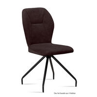 ESSZIMMERSTUHL (4er-Set) Dinnie 51x92x60 Schwarz/Espresso - Dunkelbraun/Schwarz, Kunststoff (60/92/51cm) - 58aufmkessel