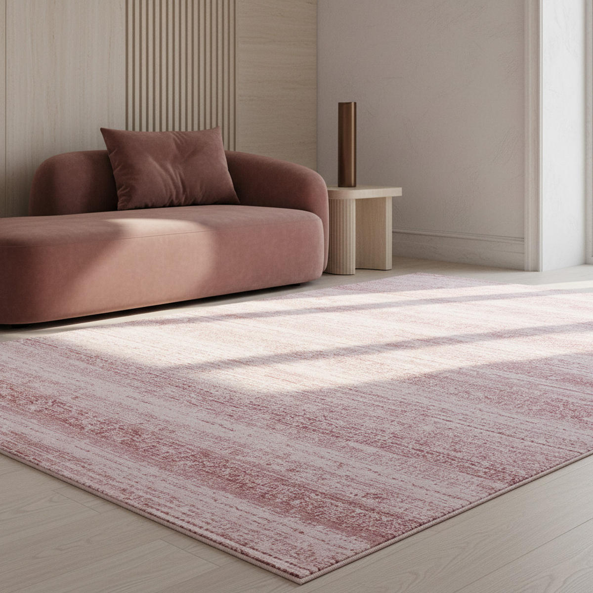 KURZFLORTEPPICH INN, einfarbig, Rosa, 240 x 340 cm - Rosa, Textil (240/340cm) - KADIMA DESIGN