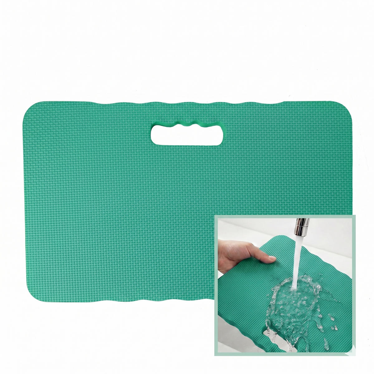 PODLOŽKY na kolená, sada 2 ks - zelená, textil (46/28cm) - Relaxdays
