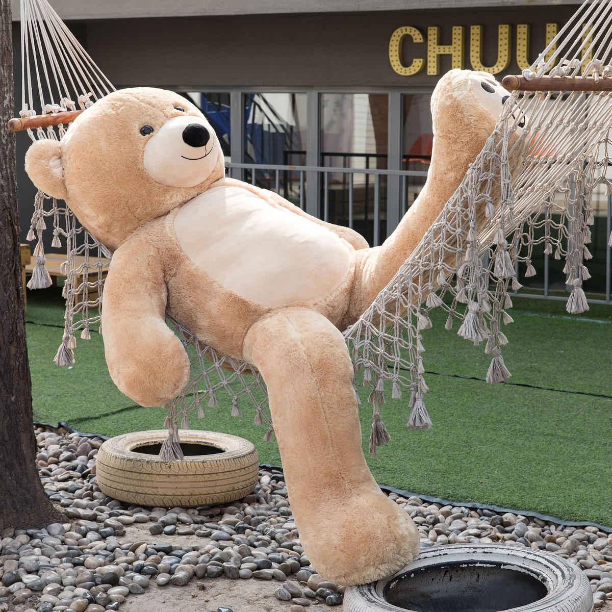PLÜSCHTIER Riesen Teddy XXL Hellbraun 183cm - Hellbraun, Textil (60/50cm) - Vercart