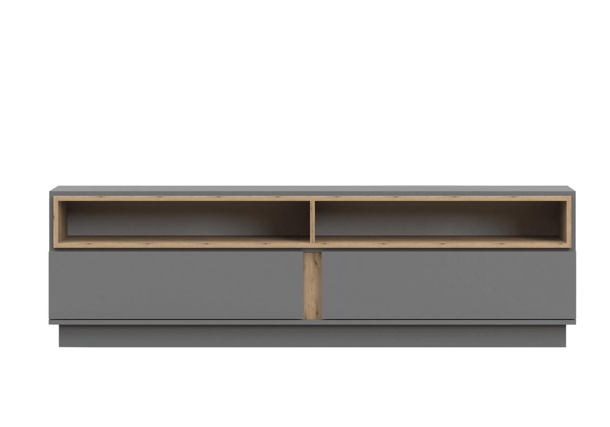 TV-SCHRANK - RTV Reyla 09 Grau - Grau, Holzwerkstoff (180/55/42cm) - Möblo
