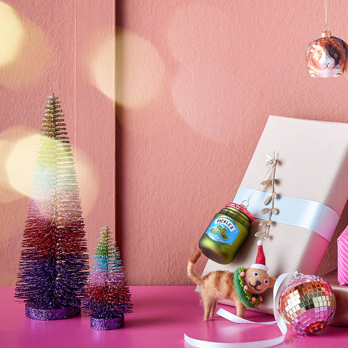 BAUMANHÄNGER Hang On Gurkenglas - Multicolor, Glas (6/8/6cm) - Butlers