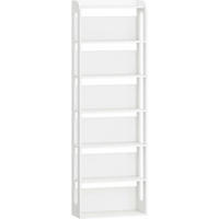 BÜCHERREGAL 7-stöckig Holz weiß 24 x 60 x 182 cm - Weiß, Holzwerkstoff (60/182/24cm)