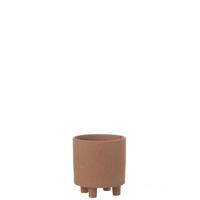 BLUMENTOPF THIBAULT - Töpferei - Braun - S - Ø 15 cm - Braun, Keramik (15/16cm) - J-Line