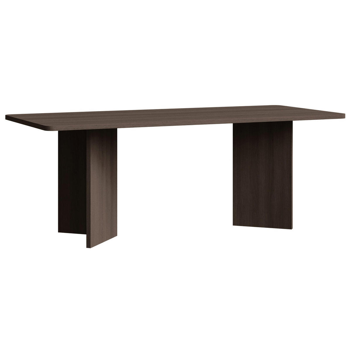 ESSTISCH Qubeo Holzoptik Esche Braun 204x90 cm - Dunkelbraun, Holzwerkstoff (90/204/75cm) - Selsey