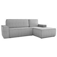 ECKSOFA Totti L, Seite: Rechts - Grau, Holz/Textil (246/144cm) - Sofnet