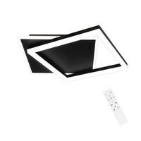 LED-DECKENLEUCHTE Lena 48.5/47.5/6 cm - Schwarz, Metall (48.5/47.5/6cm) - ZMH