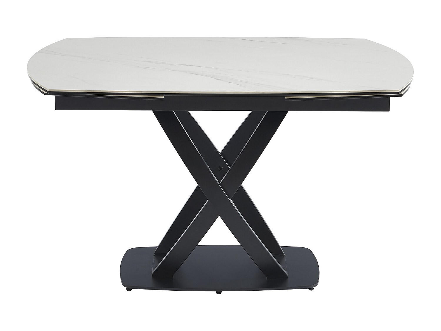 ESSTISCH - 4 Personen, 6 Personen, 8 Personen - Glas, Keramik - Schwarz, Weiß - LIOMELI - Schwarz/Weiß, Glas/Keramik (90/165/76cm) - Vente-Unique