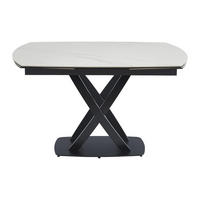 ESSTISCH - 4 Personen, 6 Personen, 8 Personen - Glas, Keramik - Schwarz, Weiß - LIOMELI - Schwarz/Weiß, Glas/Keramik (90/165/76cm) - Vente-Unique