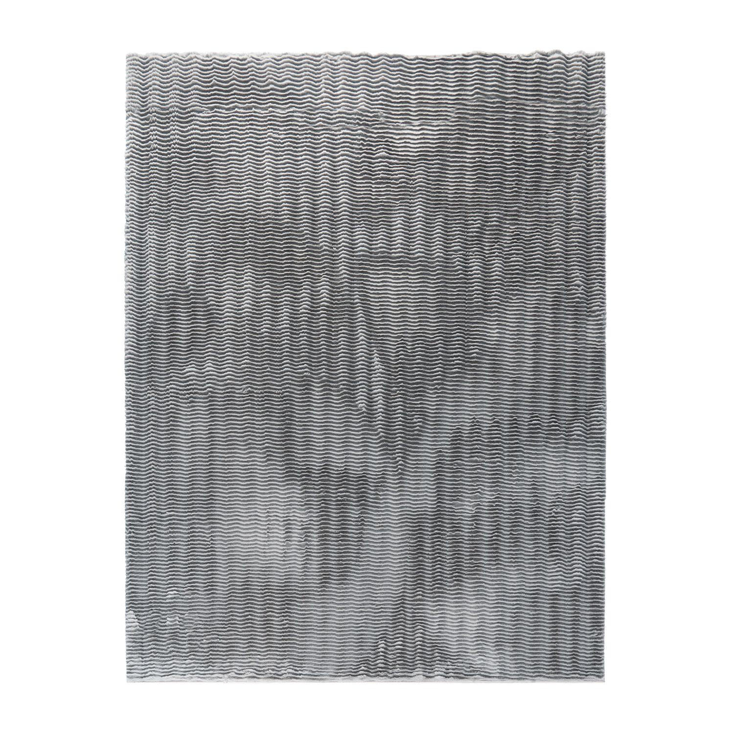 HOCHFLORTEPPICH Rauten Grau 80 x 150 cm - Grau, Kunststoff (80/150cm) - TT Home