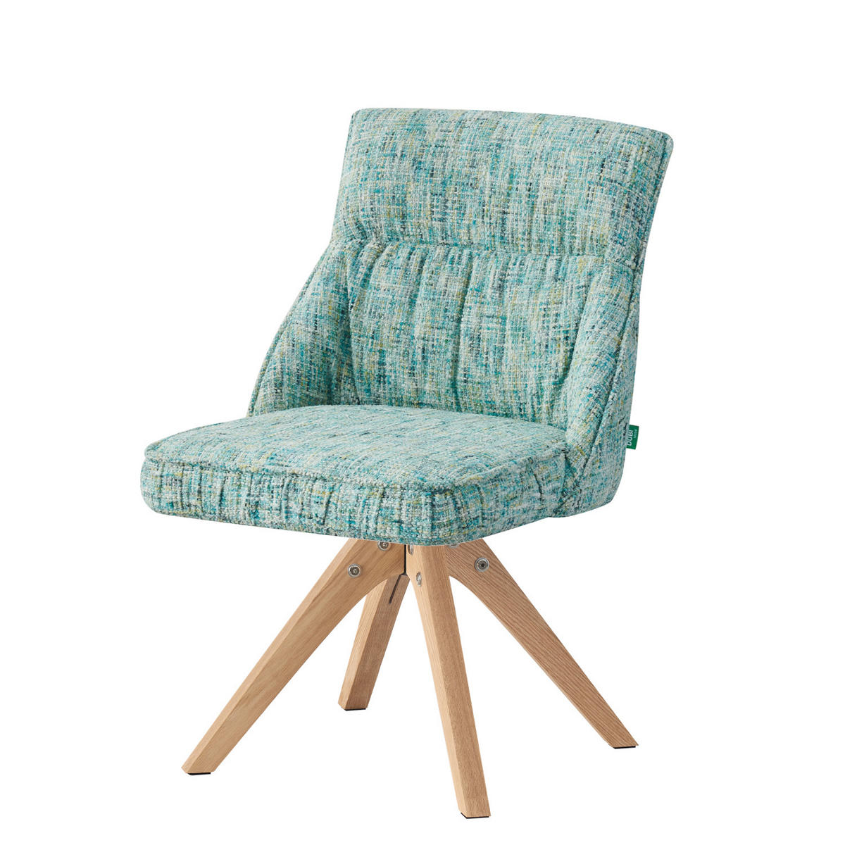 ESSZIMMERSTUHL TALINA 2er-Set - Türkis, Holz/Textil (49/84/62cm) - DUBI Möbel