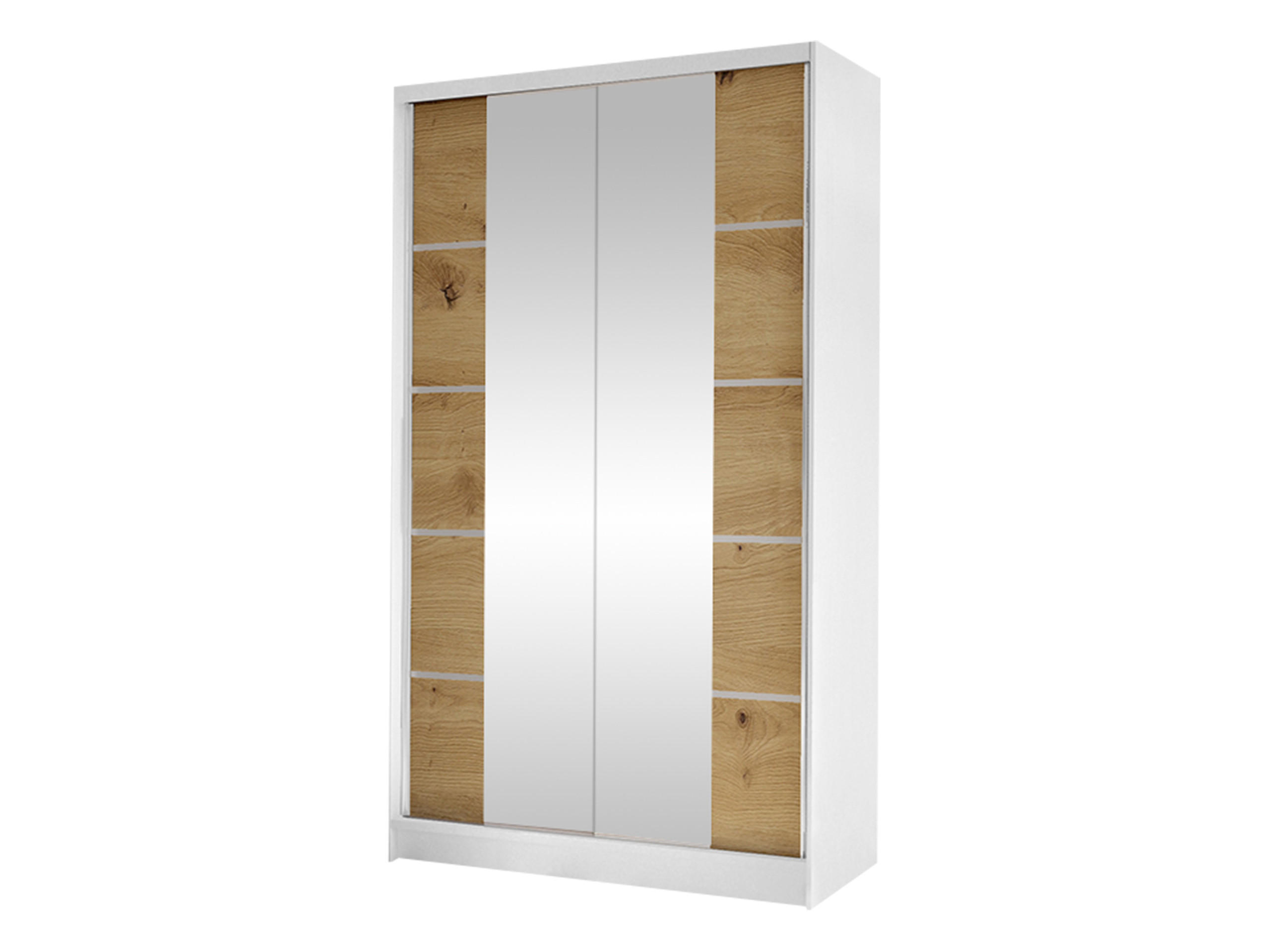 SCHWEBETÜRENSCHRANK Diego V - Weiß/Eiche Artisan, Holzwerkstoff/Metall (100/200/58cm) - MIRJAN24