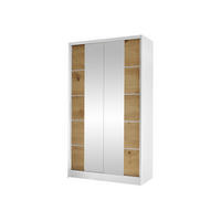SCHWEBETÜRENSCHRANK Diego V - Weiß/Eiche Artisan, Holzwerkstoff/Metall (100/200/58cm) - MIRJAN24