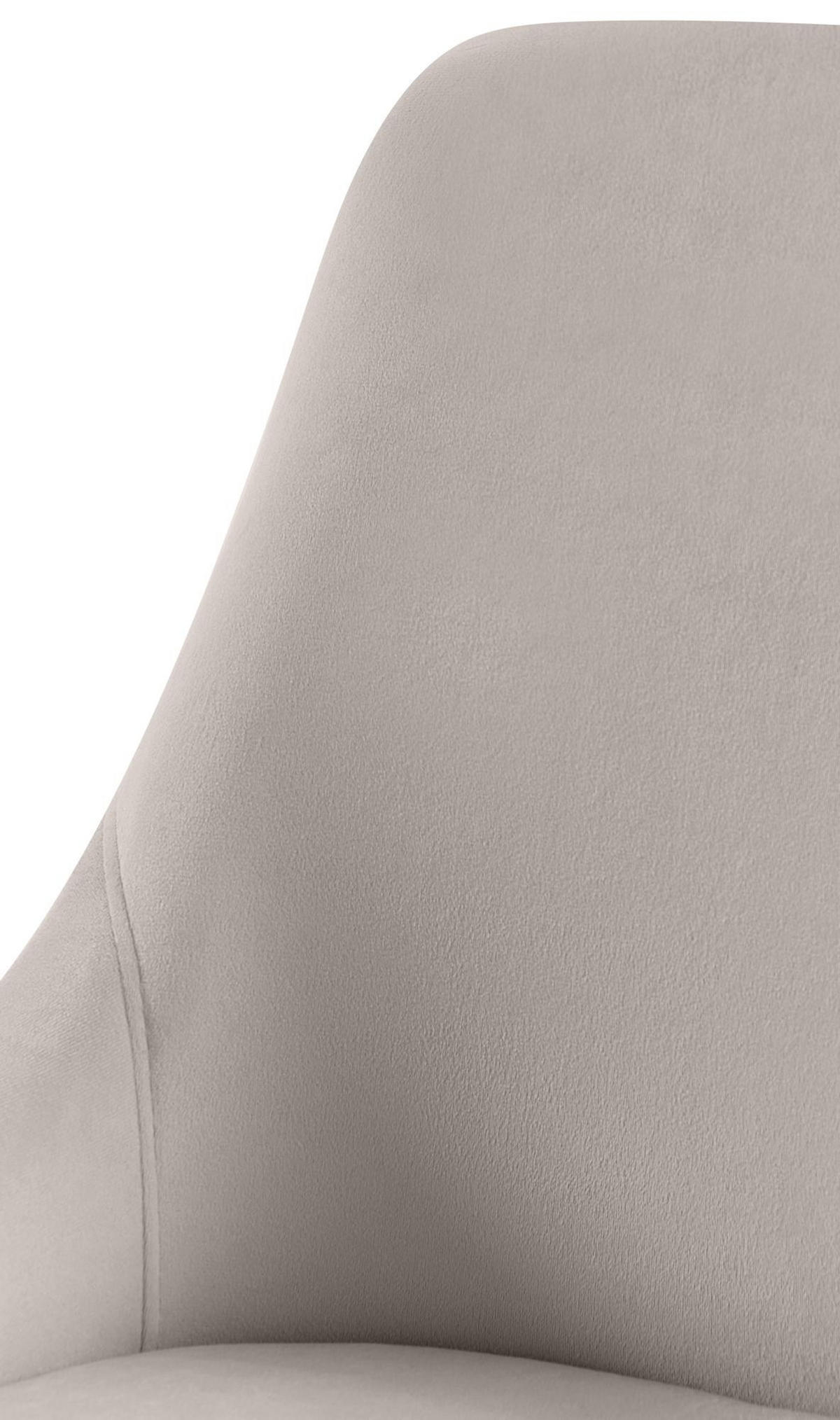 STUHL Samt Grau - Schwarz/Grau, Textil (50/86/53cm) - CLP
