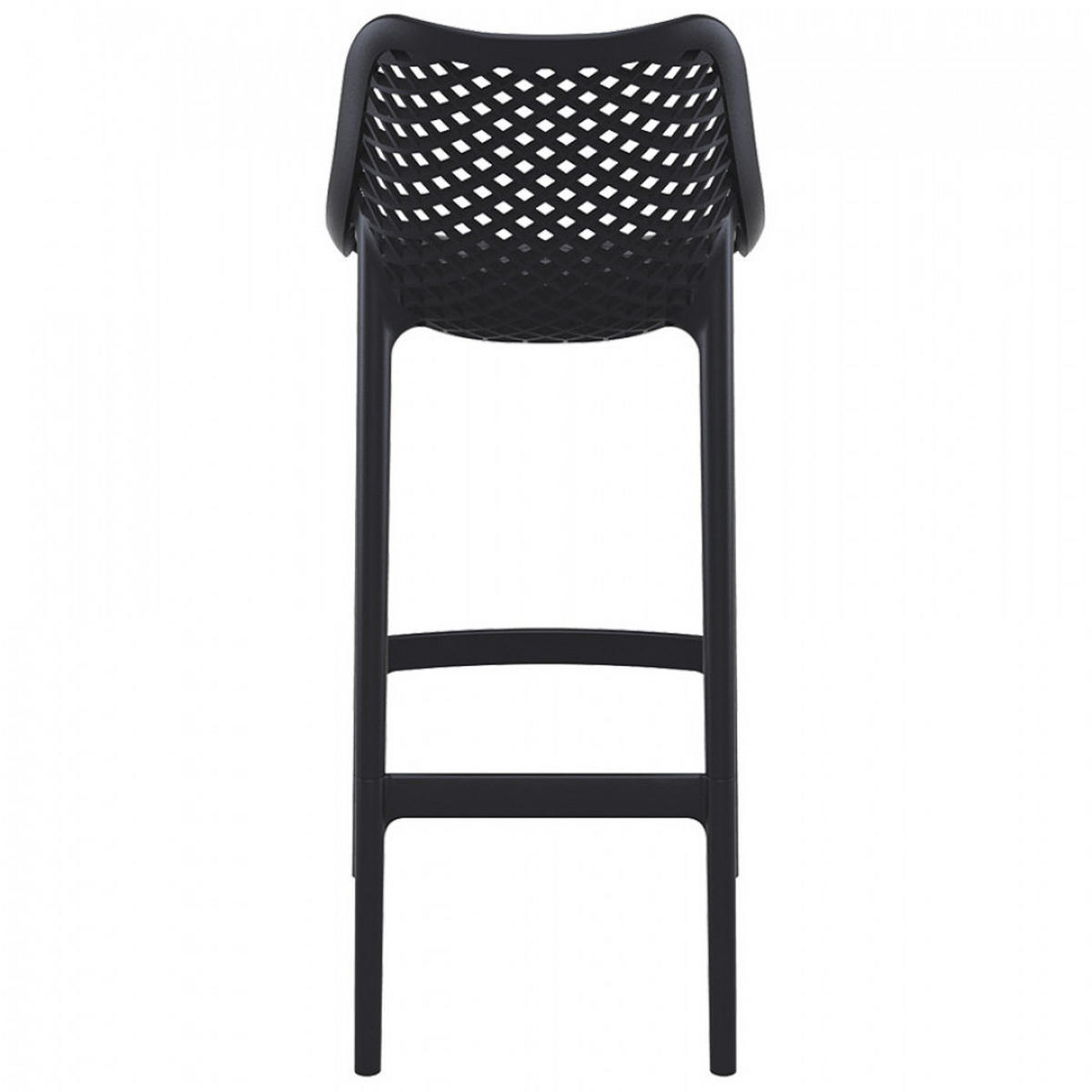 BARHOCKER Schwarz 45x105x53cm - Schwarz, Kunststoff (45/105/53cm) - AlterEgo