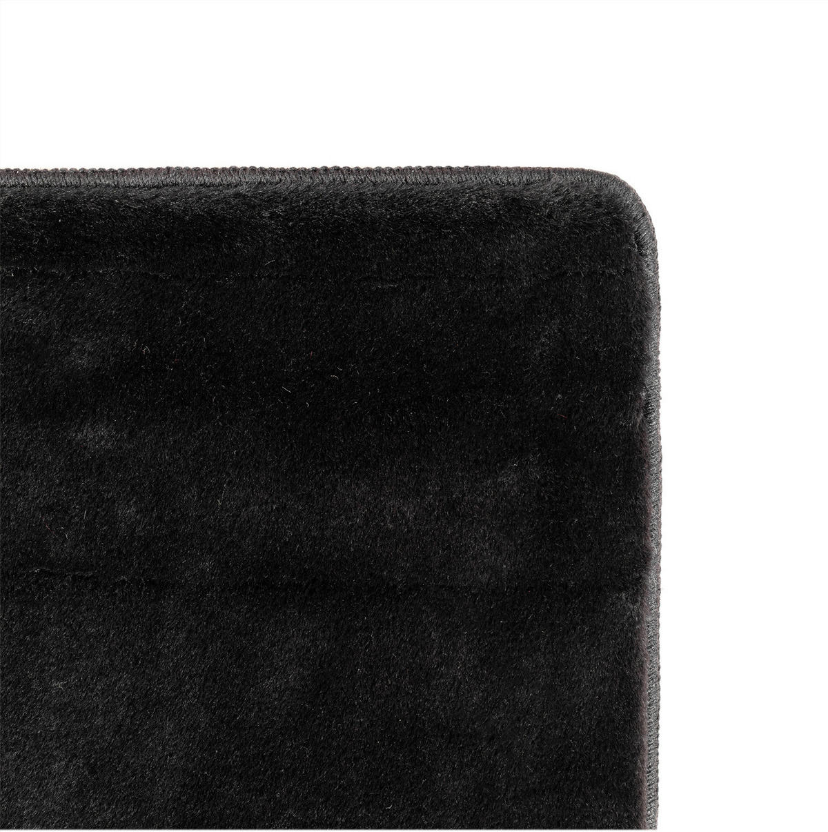 TEPPICH Kurzflor Unifarben Polyester Antirutsch Wohnzimmer Schwarz Rechteckig 160x220 - Schwarz, Textil (160/220cm) - KADIMA DESIGN