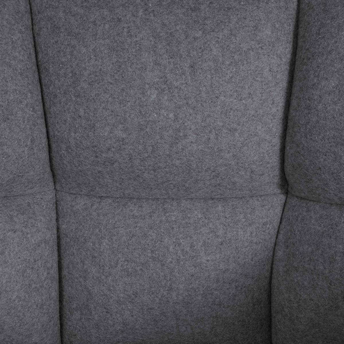 BARHOCKER Damaskus B Filz mit 4-Fuß Gestell grau - Schwarz/Grau, Textil/Metall (64/110/48cm) - TPFLiving