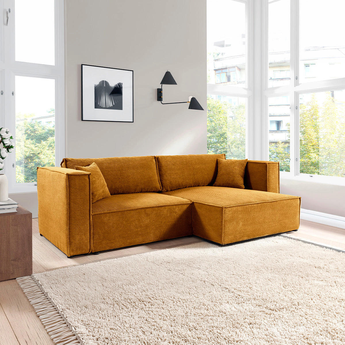 SOFA Jimmy 3 Sitzplätze Gelb - Gelb, Holz (245/77/148cm) - Petits-meubles