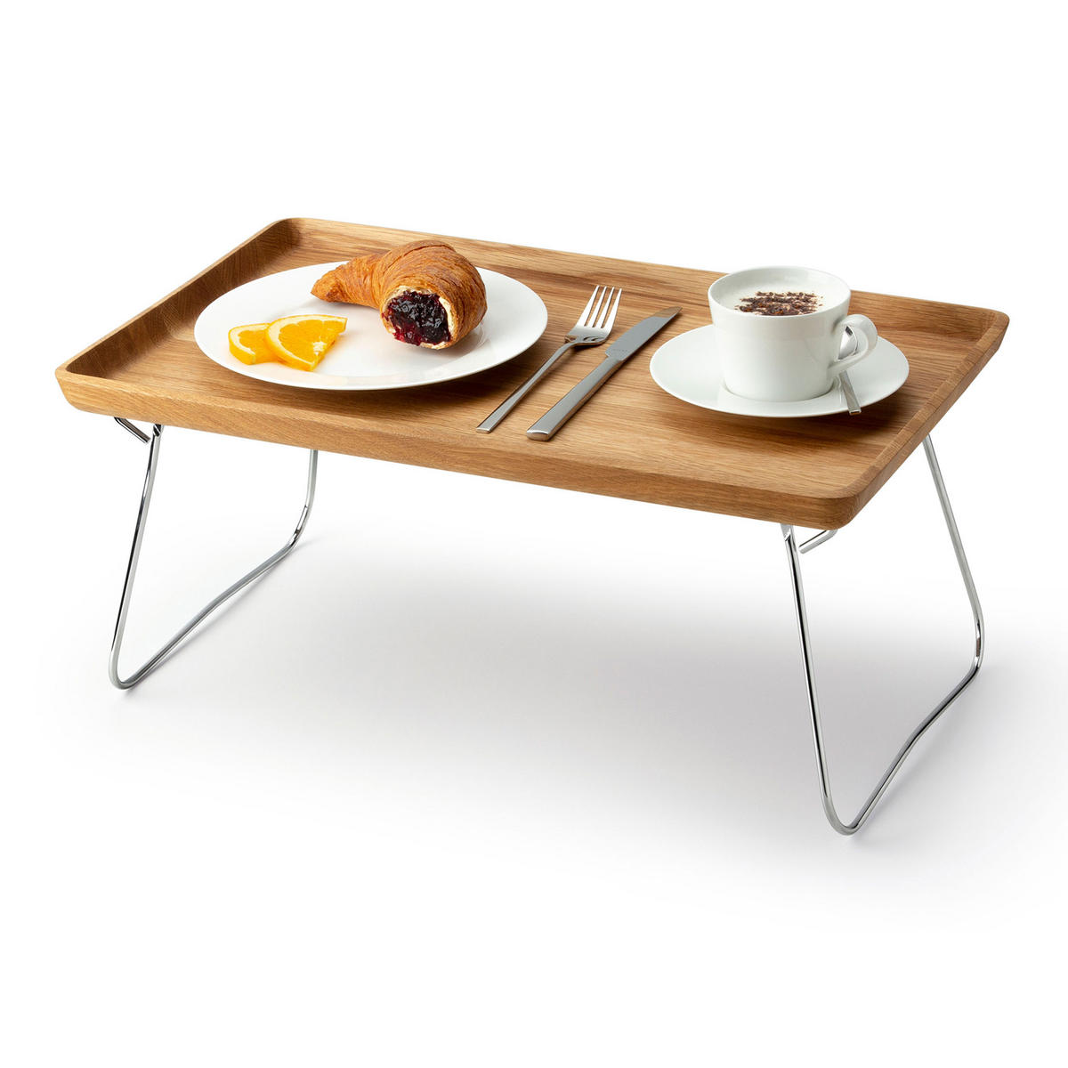 BETTTABLETT, Eichenholz, 53 x 32 cm - Birkefarben, Holz (33/8/54cm) - Continenta