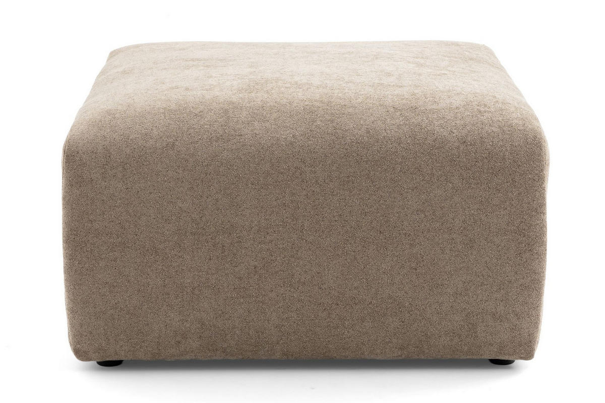 4-SITZER modulares Ecksofa HEAVEN SET 3 Rechts, Breite 270 cm Webstoff Braun - Schwarz/Braun, Holz/Kunststoff (270/245cm) - Muffo