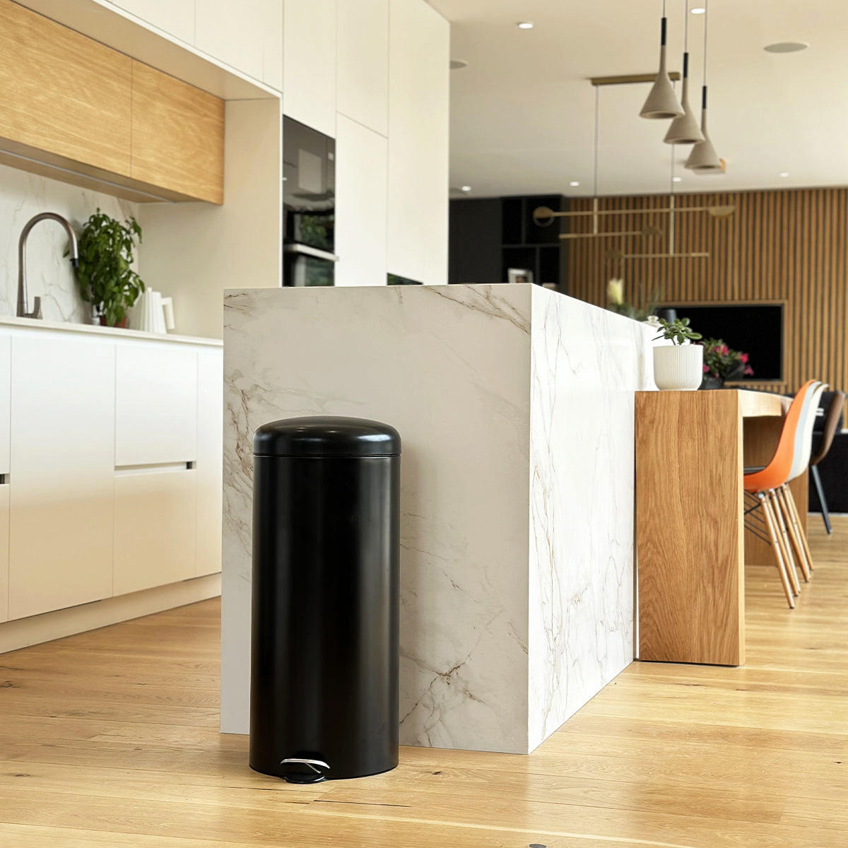 KÜCHENABFALLEIMER URBAN schwarz - Schwarz, Metall (29/66/29cm) - Kitchen Move